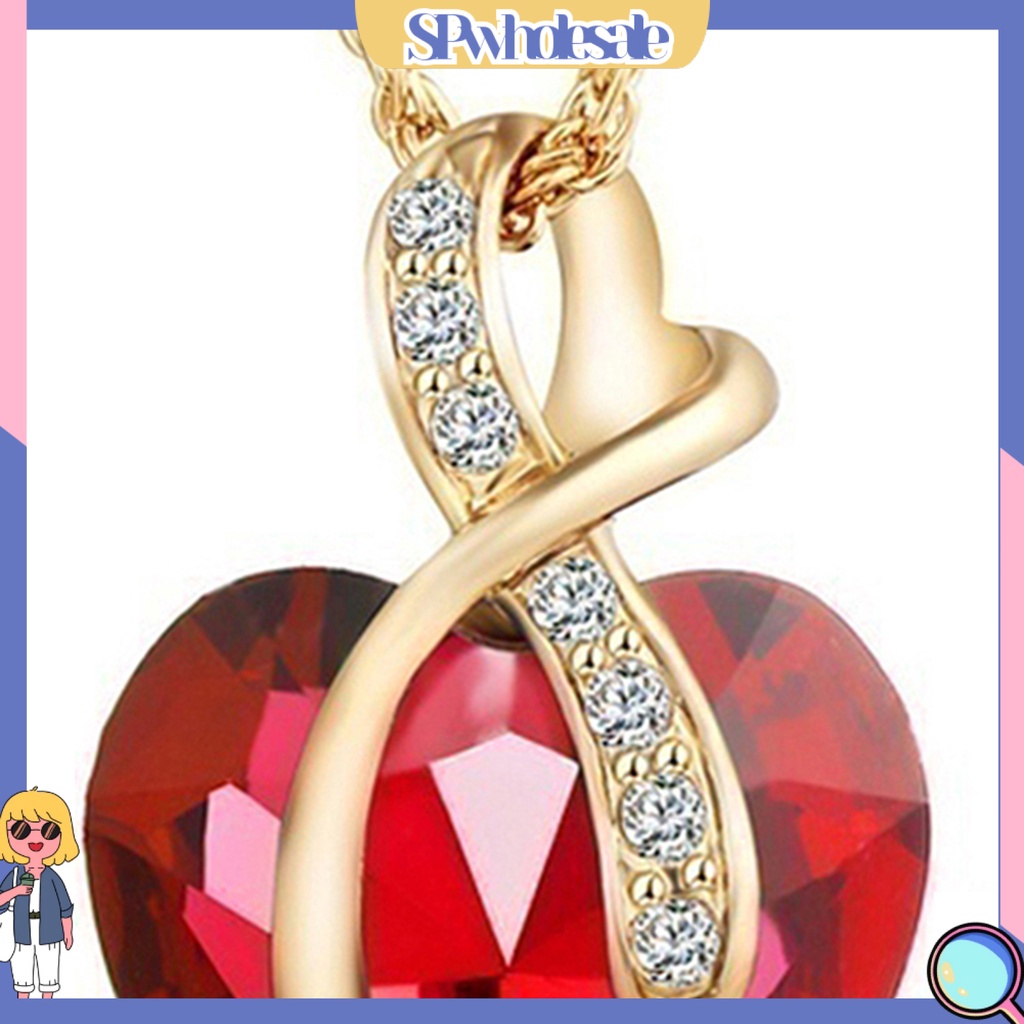 {SPwholesale} Bộ dây chuyền và khuyên tai đính đá zircon thời trang thanh lịch sang trọng cho nữ