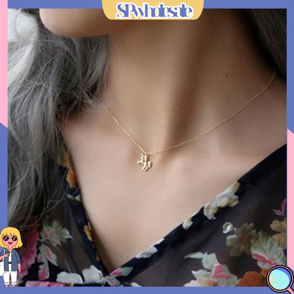 Vòng cổ nữ mặt hình ngựa kỳ lân xinh xắn