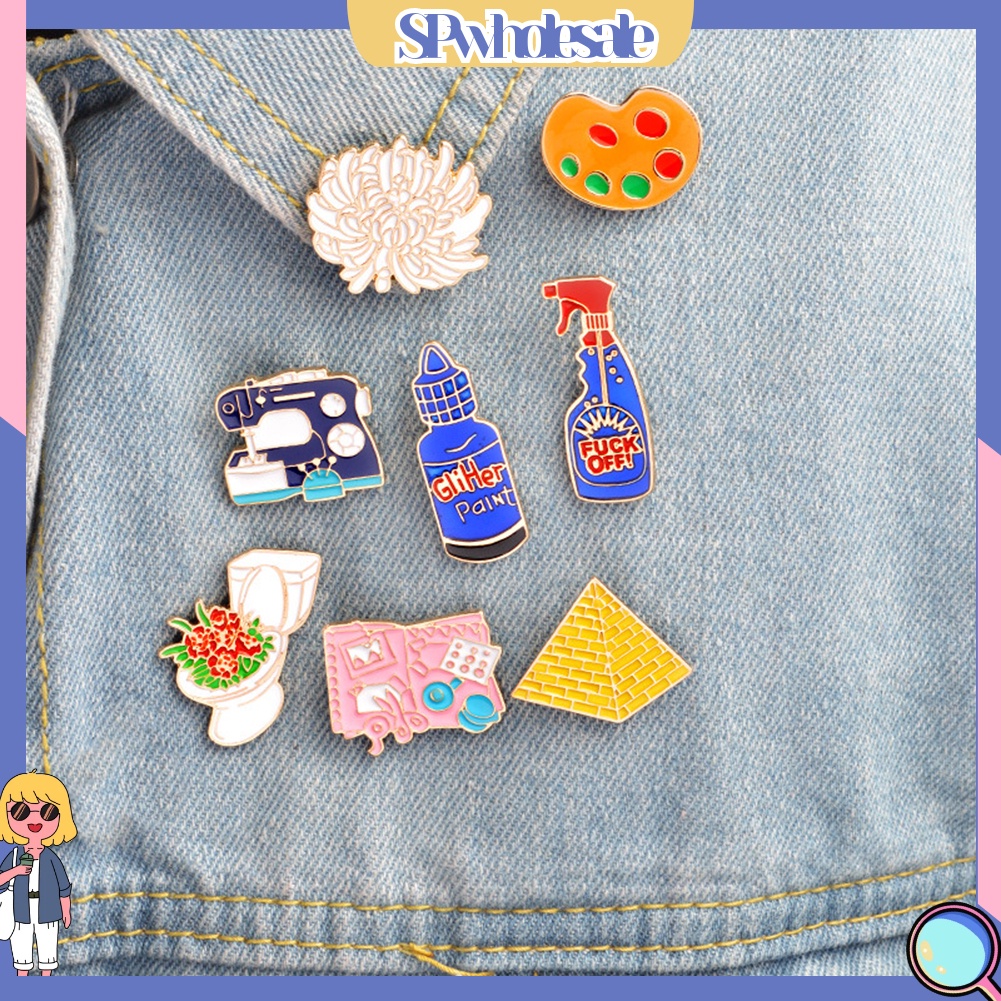 {SPwholesale} Huy hiệu cài áo trang trí nhiều kiểu dáng tùy chọn đáng yêu tiện lợi