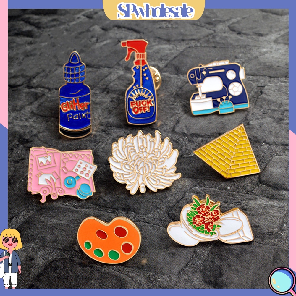 {SPwholesale} Huy hiệu cài áo trang trí nhiều kiểu dáng tùy chọn đáng yêu tiện lợi