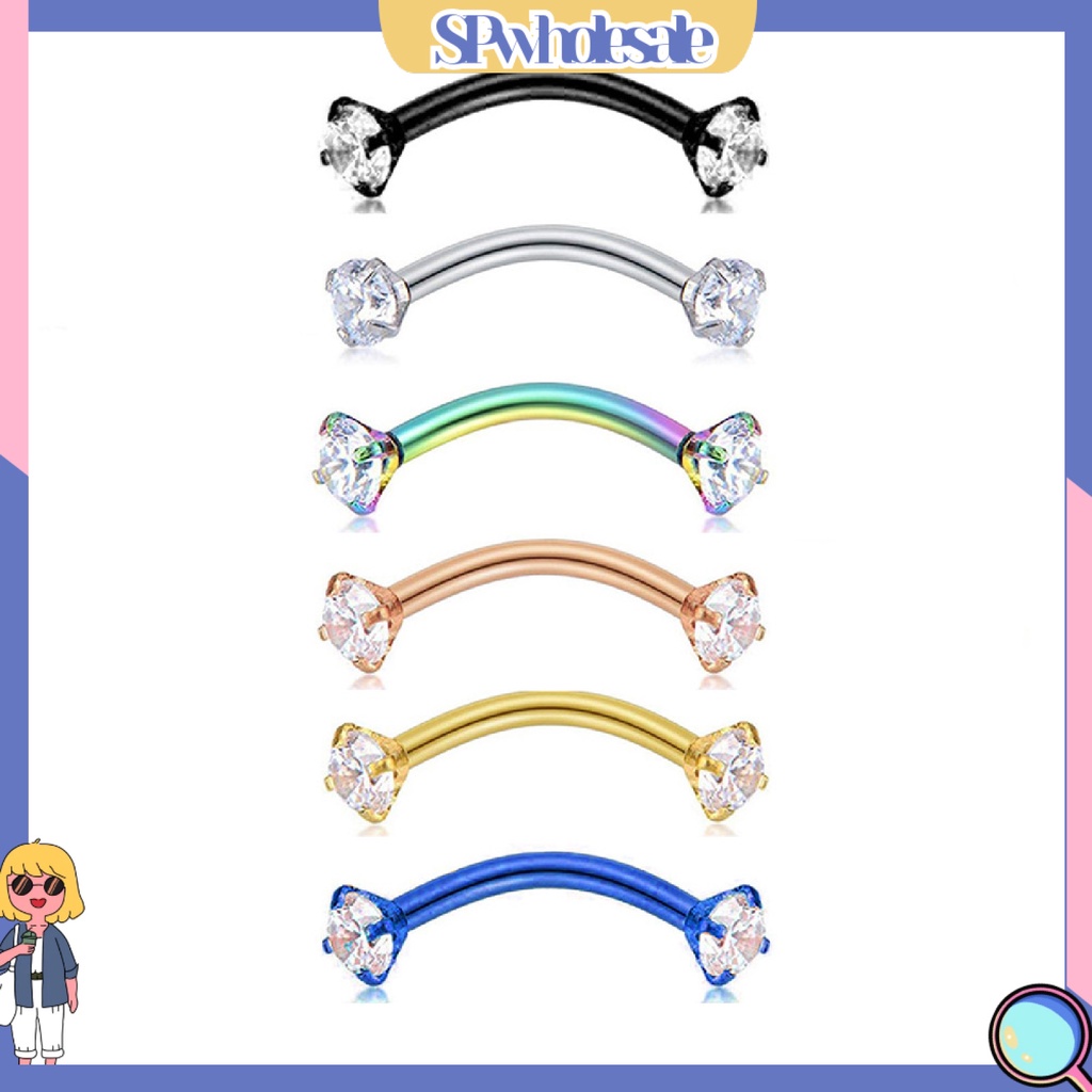 {SPwholesale} Khuyên xỏ cơ thể đính đá dạng tròn thời trang cho nữ