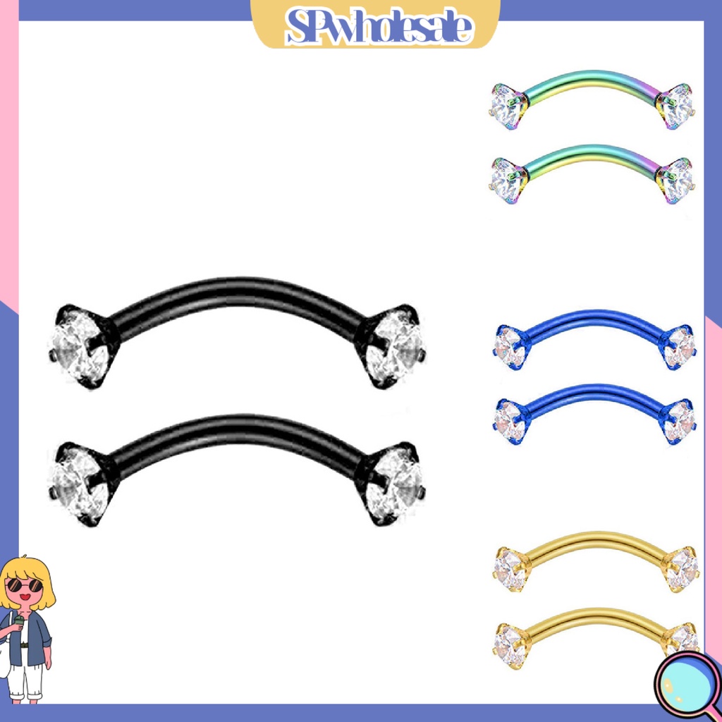 {SPwholesale} Khuyên xỏ cơ thể đính đá dạng tròn thời trang cho nữ