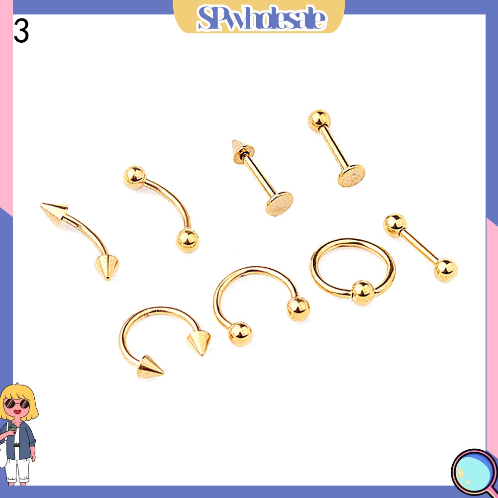 SPwholesale| Set 8 Khuyên đeo cơ thể thời trang