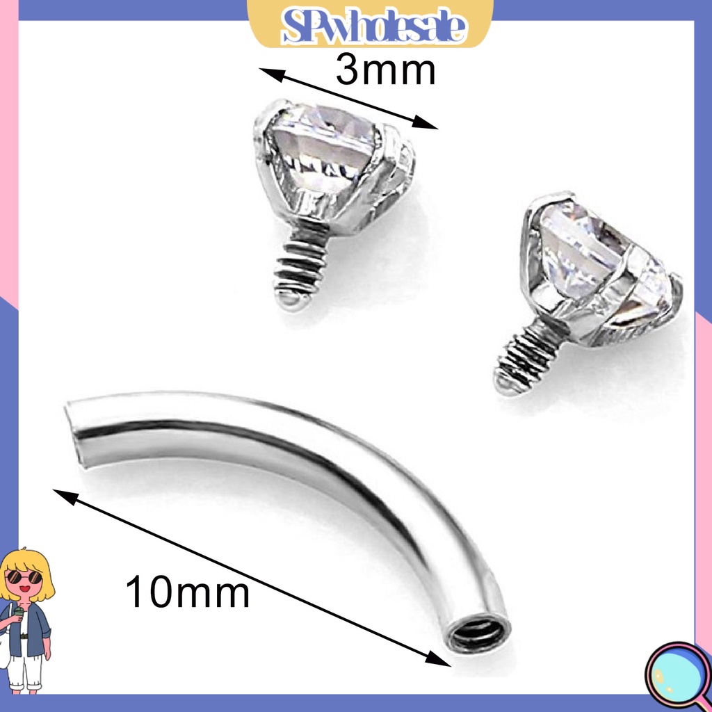 {SPwholesale} Khuyên xỏ cơ thể đính đá dạng tròn thời trang cho nữ