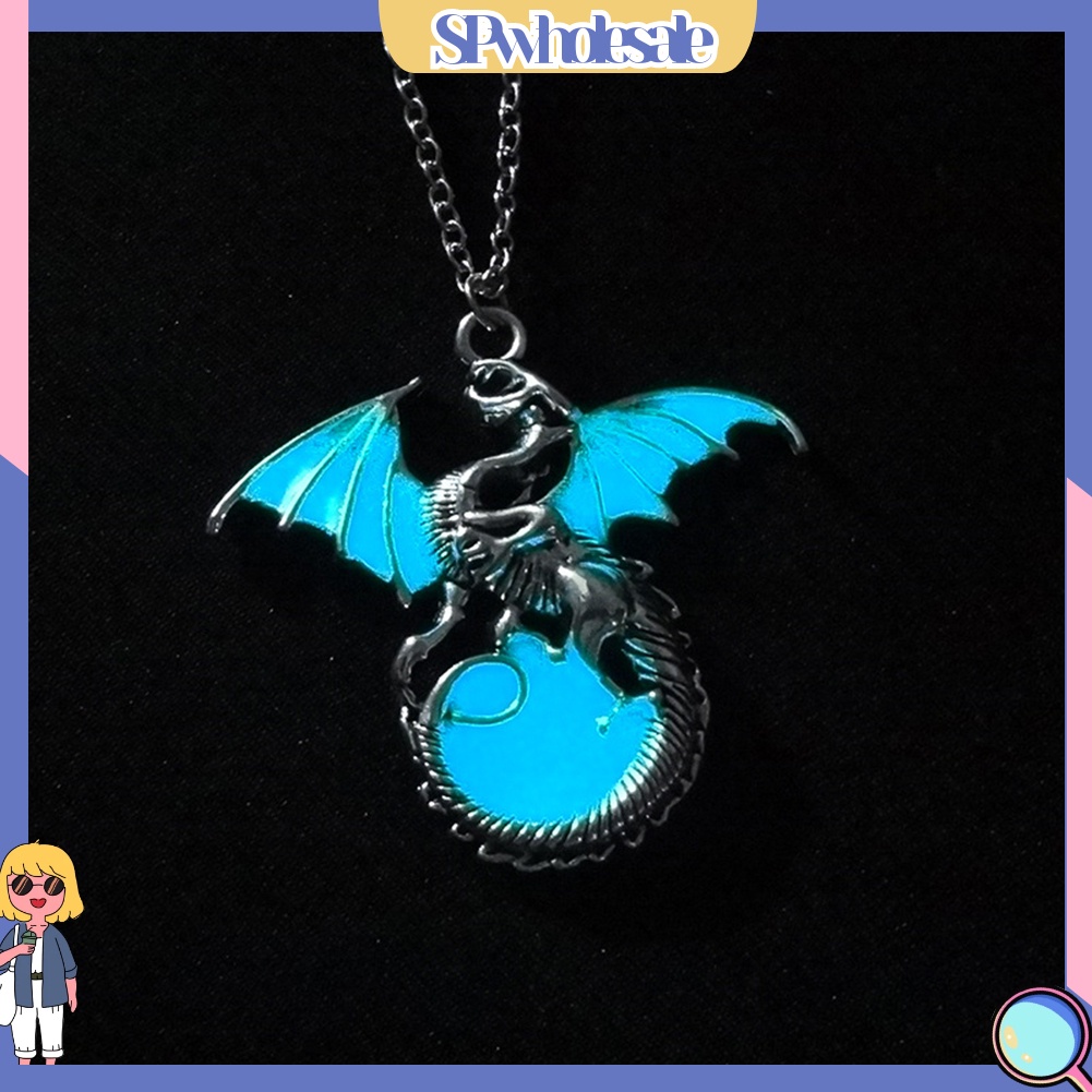 SPwholesale| Dây chuyền mặt rồng phát sáng trong đêm phong cách cổ điển
