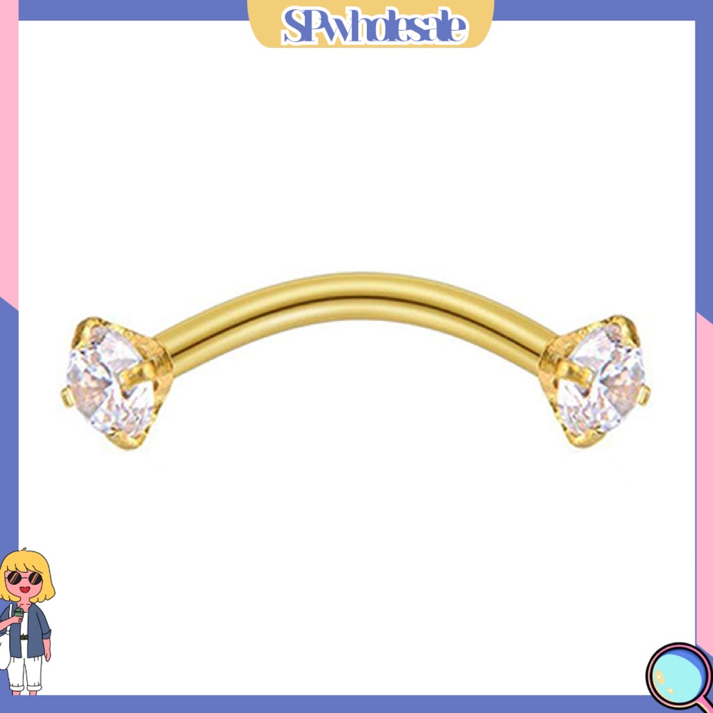 {SPwholesale} Khuyên xỏ cơ thể đính đá dạng tròn thời trang cho nữ