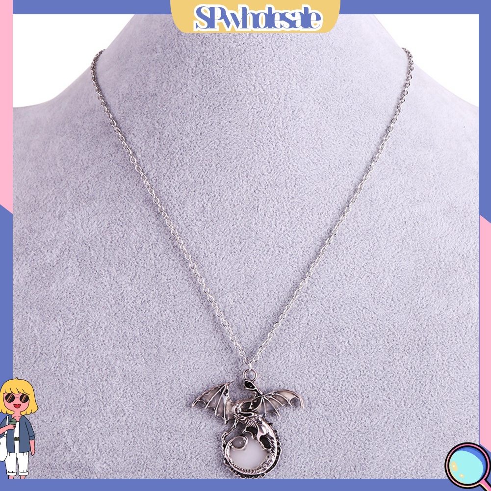 SPwholesale| Dây chuyền mặt rồng phát sáng trong đêm phong cách cổ điển