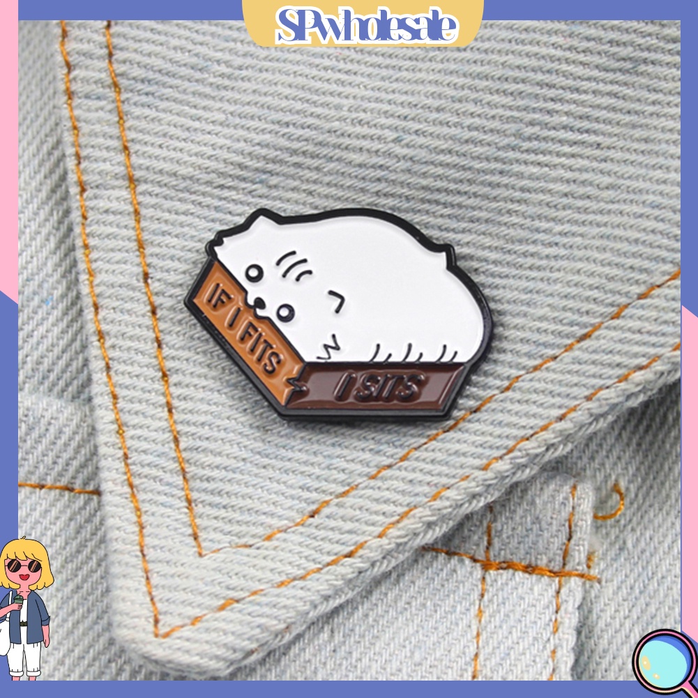 {SPwholesale} Ghim cài áo hình mèo hoạt hình dễ thương cá tính trẻ trung dành cho nữ
