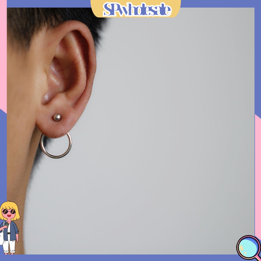 {SPwholesale} Khuyên tai hình tròn đơn giản thời trang cho nữ