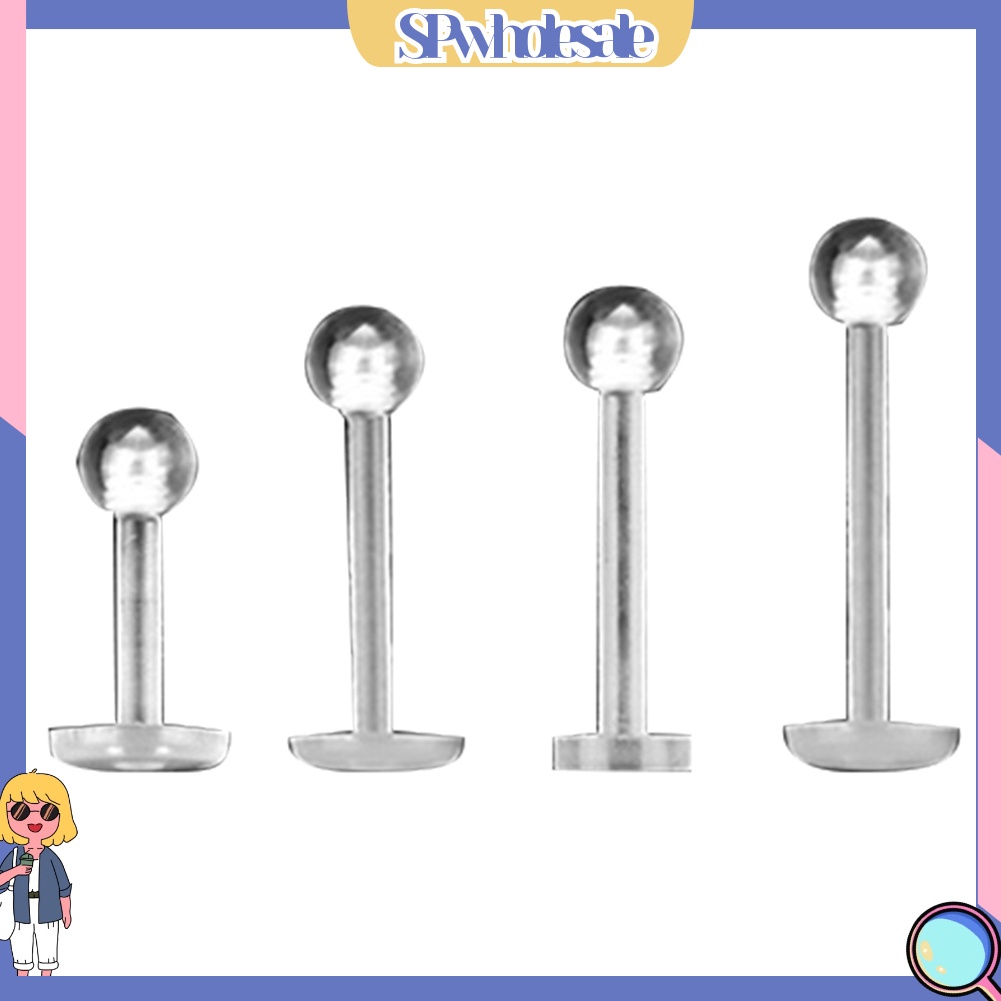 SPwholesale| Set 5 khuyên môi bằng nhựa trong suốt thời trang cá tính