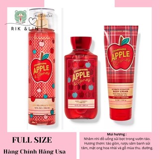 Auth_full size xịt thơm body mist champagne apple honey bbw usa