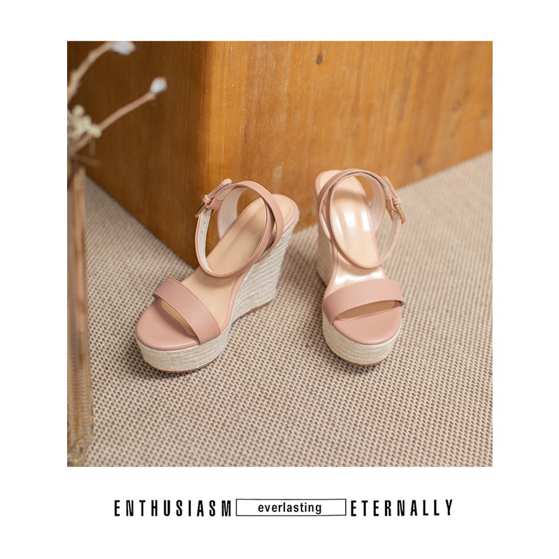 Giày Sandal Đế Xuồng Phẳng Chống Nước Mẫu Mới 2023 Phong Cách Mùa Hè Cho Cô Dâu