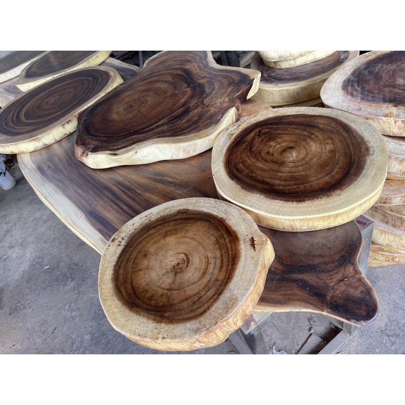 Mặt gỗ me tây làm bàn hoặc decor trang trí