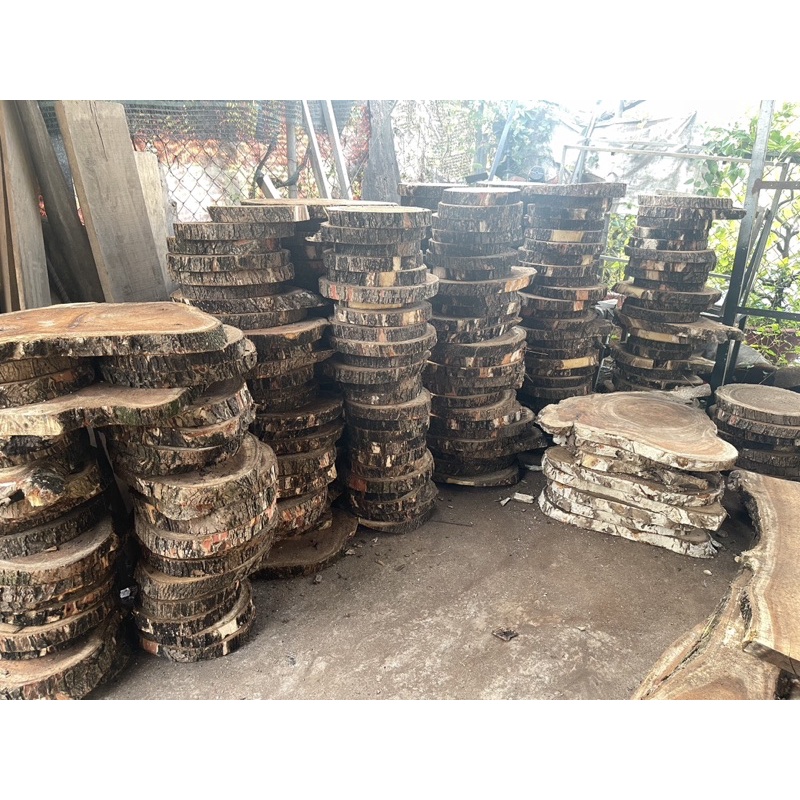 Mặt gỗ me tây làm bàn hoặc decor trang trí