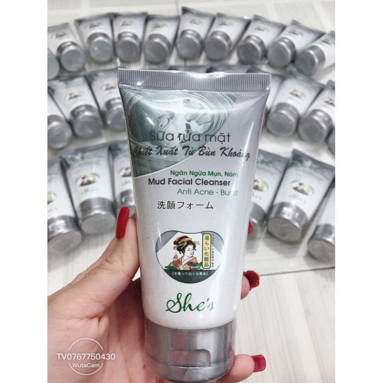 Chính hãng Rửa Mặt She's Bùn Khoáng,Ngừa Mụn,Nám