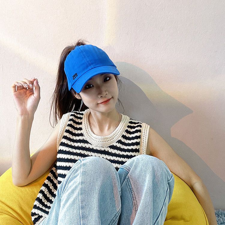 Mũ Lưỡi Trai Một Nửa Đầu In Chữ Có Thể Buộc Đuôi Ngựa Cao Cấp Cho Nam Và Nữ