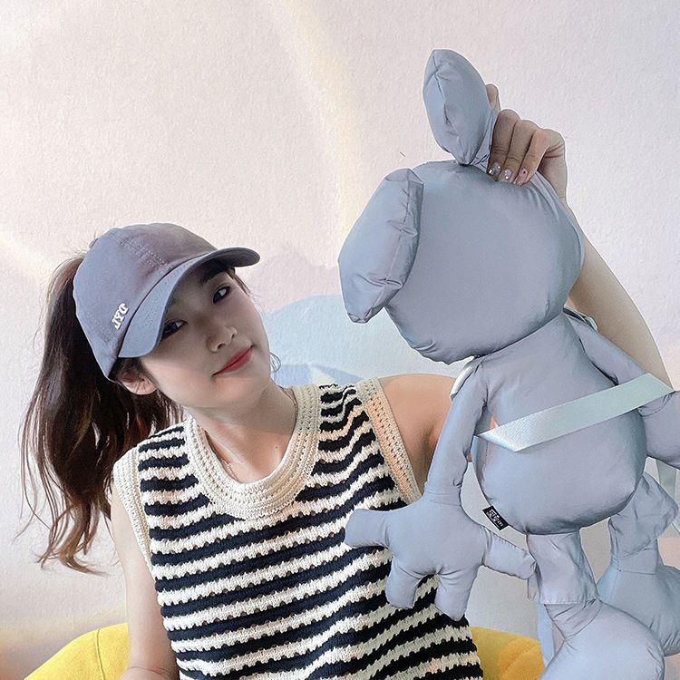 Mũ Lưỡi Trai Một Nửa Đầu In Chữ Có Thể Buộc Đuôi Ngựa Cao Cấp Cho Nam Và Nữ