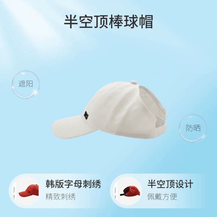 Mũ Lưỡi Trai Một Nửa Đầu In Chữ Có Thể Buộc Đuôi Ngựa Cao Cấp Cho Nam Và Nữ