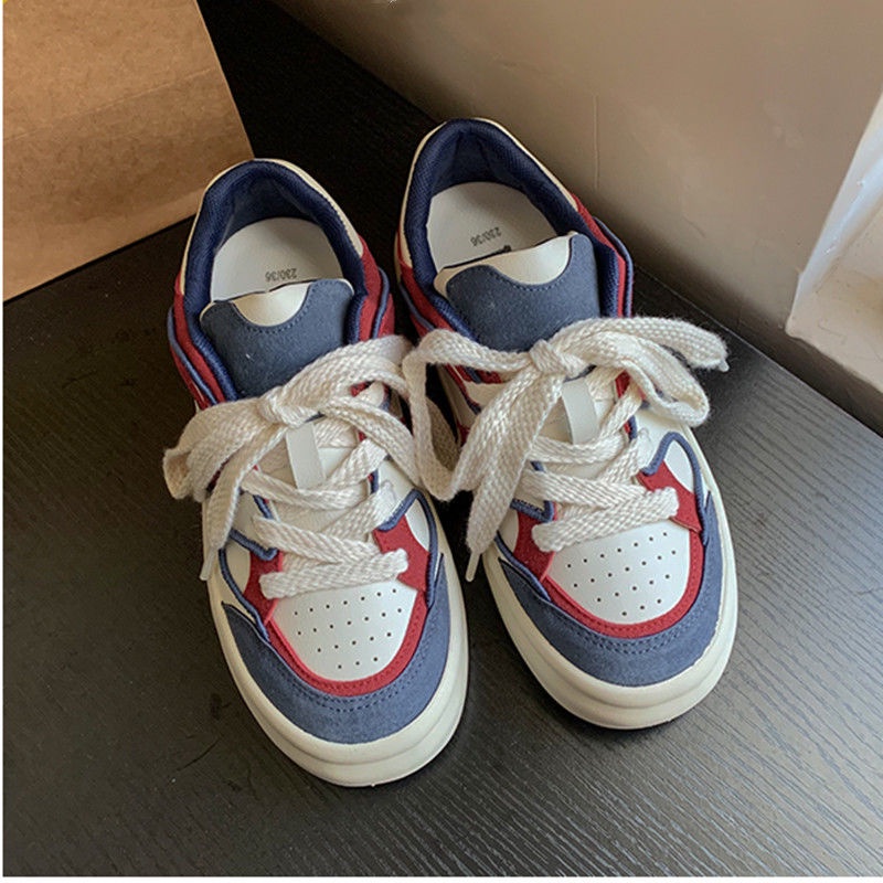 Giày Thể Thao Vải Canvas Siêu Nhẹ Thoáng Khí Chống Trượt Kiểu Retro Mỹ Cá Tính Cho Nữ