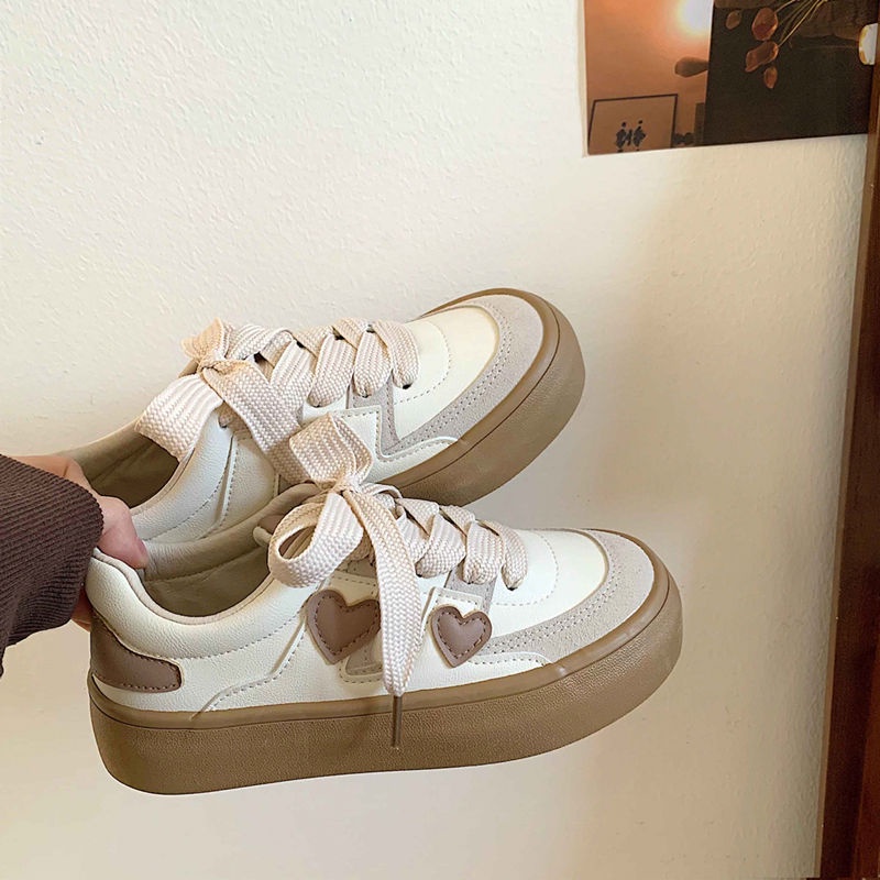 Dép Đế Dày Tăng Chiều Cao Chống Trượt Trọng Lượng Nhẹ In Họa Tiết Trái Tim Cổ Điển