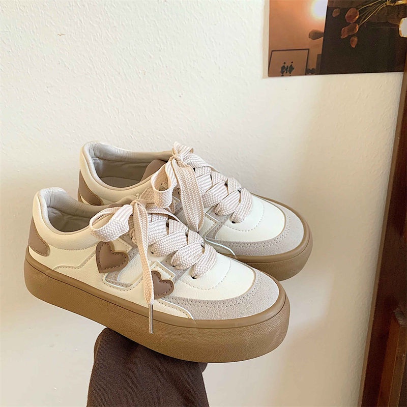 Dép Đế Dày Tăng Chiều Cao Chống Trượt Trọng Lượng Nhẹ In Họa Tiết Trái Tim Cổ Điển