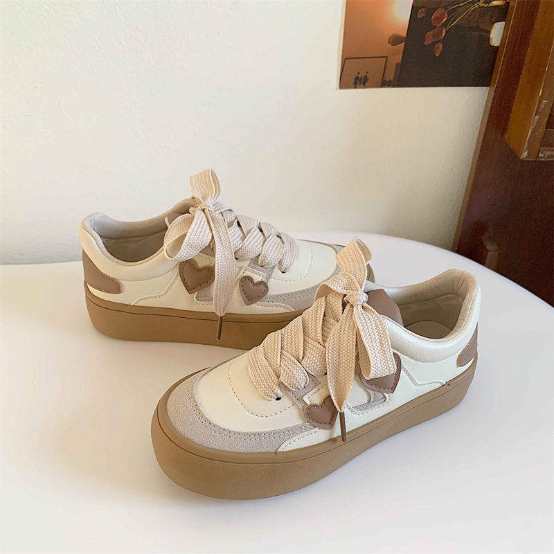 Dép Đế Dày Tăng Chiều Cao Chống Trượt Trọng Lượng Nhẹ In Họa Tiết Trái Tim Cổ Điển