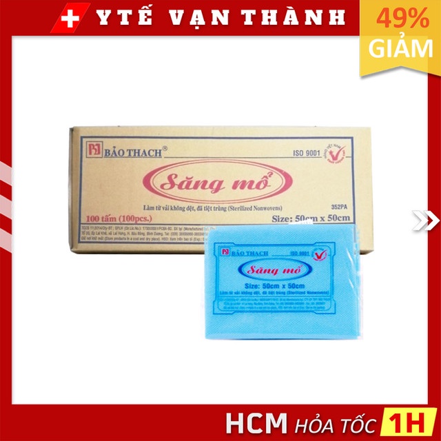 Săng Mổ Bảo Thạch (50X50) | Dùng Trong Y Tế, Thẩm Mỹ, Spa - Đã Tiệt Trùng -VT0855