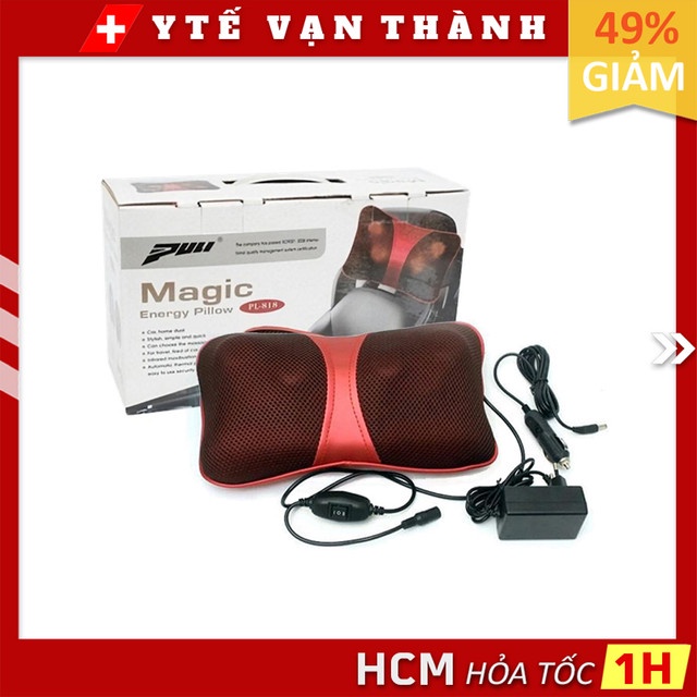 Gối Massage Hồng Ngoại MAGIC PL-818 (6 Bi) | (Mát xa, Massa) -VT0688