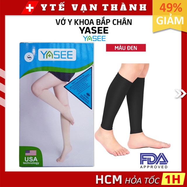 ✅ Vớ Y Khoa Bắp Chân Yasee (Màu Đen) | Tất Suy Giãn Tĩnh Mạch -VT0085