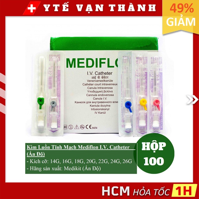 Kim Luồn Tĩnh Mạch Mediflon I.V. Catheter (Ấn Độ) -VT0992