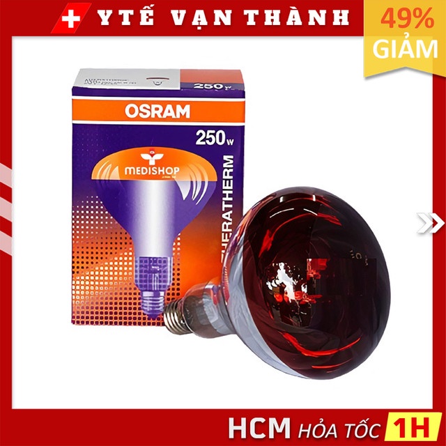 ✅ Bóng Đèn Hồng Ngoại Y Tế OSRAM 250W (Đức) Sưởi Ấm, Giảm Đau -VT0102