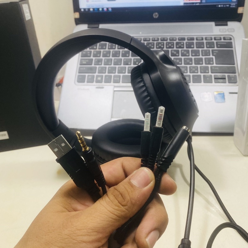 Tai nghe chụp tai gaming headphone có dây chính hãng VSP Gaming GH-X1 Led
