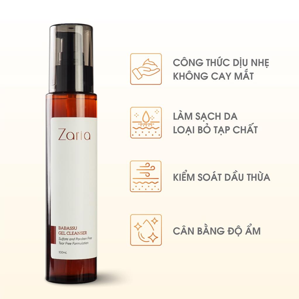 Gel Rửa Mặt Sữa Rửa Mặt Dưỡng Ẩm Trắng Da Zaria Babassu Gel Cleanser