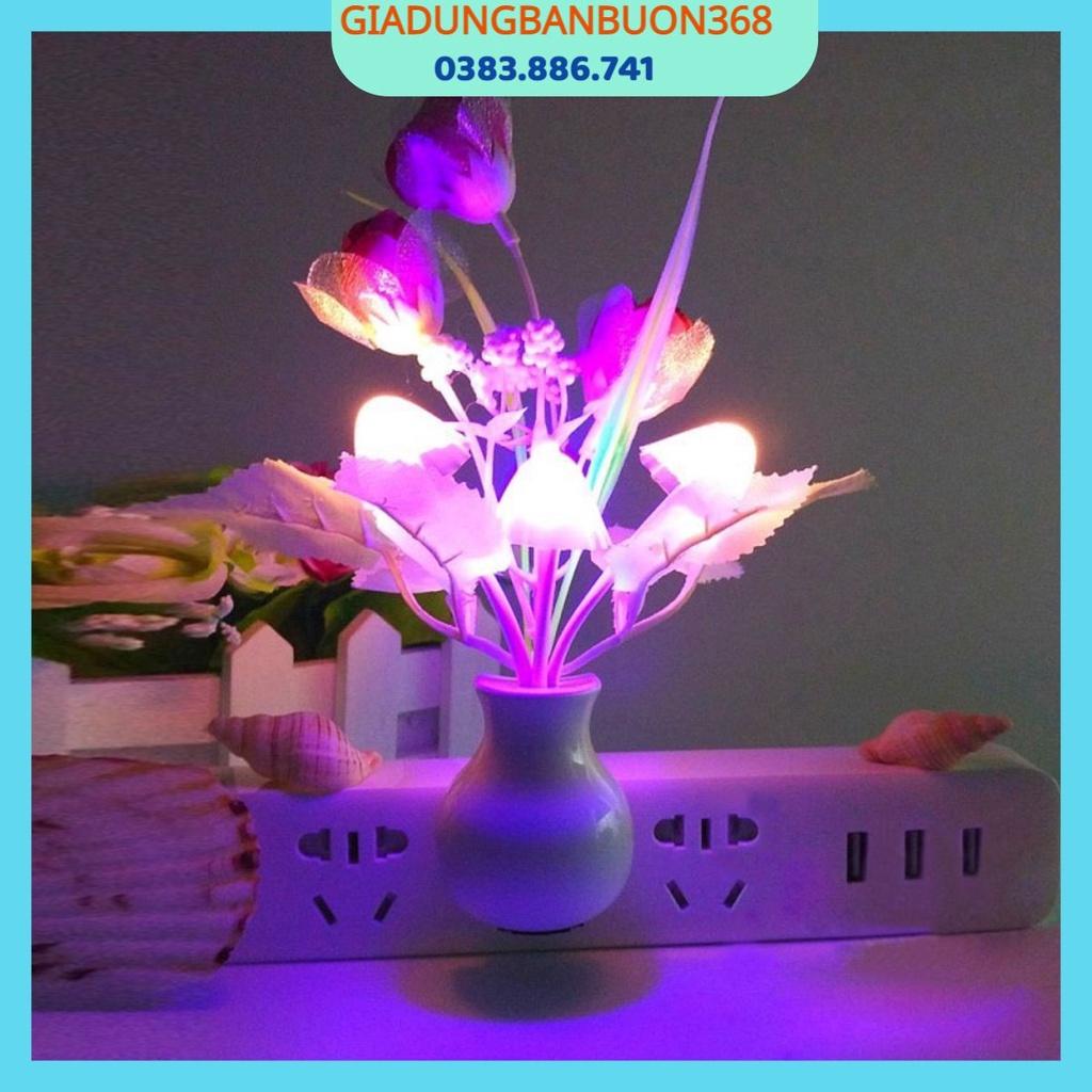 Đèn Led cảm biến ánh sáng decor cho phòng ngủ thơ mộng, Đèn ngủ cảm ứng thông minh kiểu dáng hình nấm cute sáng tạo