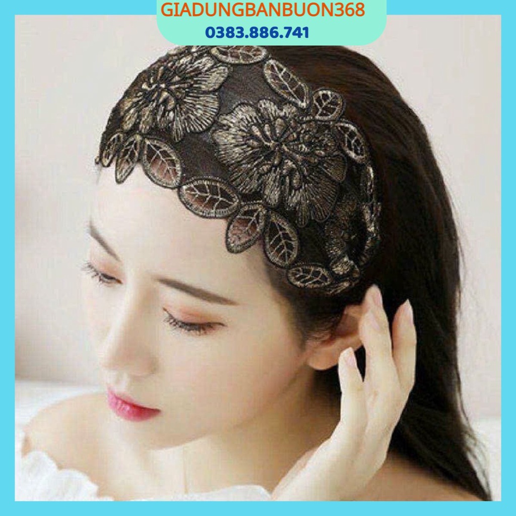 Bờm tóc răng thưa bản rộng bằng lụa họa tiết hoa, Cài tóc nhiều màu sắc tuỳ chọn phong cách Hàn Quốc