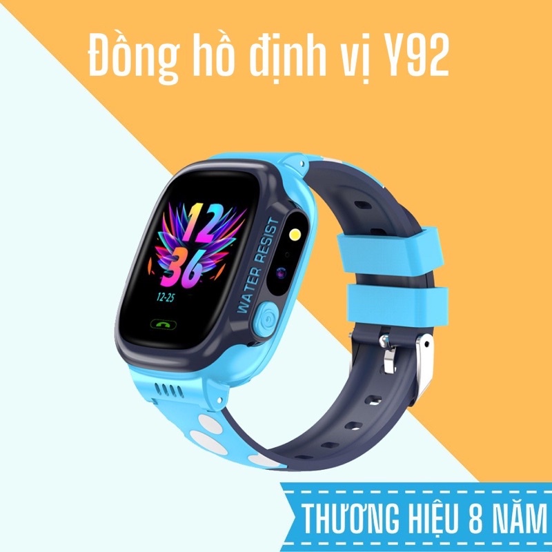 Đồng hồ thông minh trẻ em Y92 định vị cảm ứng chống nước nghe gọi 2 chiều có Tiếng Việt -WIFi