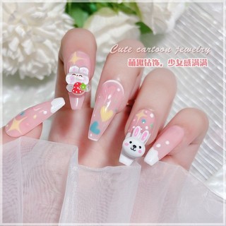 Charm cute con vật trang trí móng tay