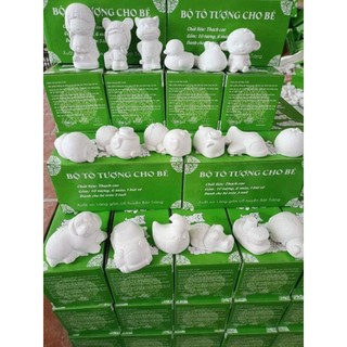 Bộ tô tượng cho bé kèm bút và màu tô sét 10 tượng