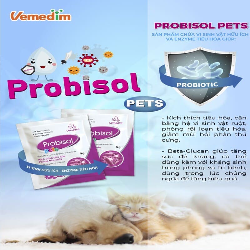 Men Tiêu Hóa cho Chó Mèo Probisol Pets gói 5g