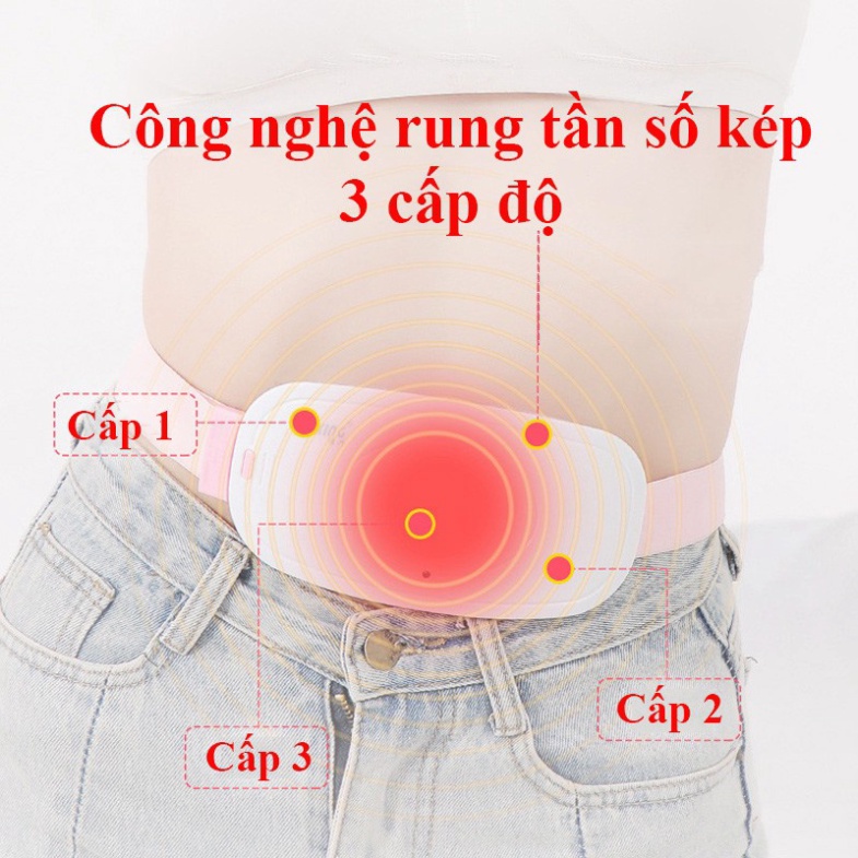 Đai Massage Bụng Levika Chườm Nóng Giảm Đau Khi Đến Kỳ Kinh Nguyệt Cho Bạn Gái