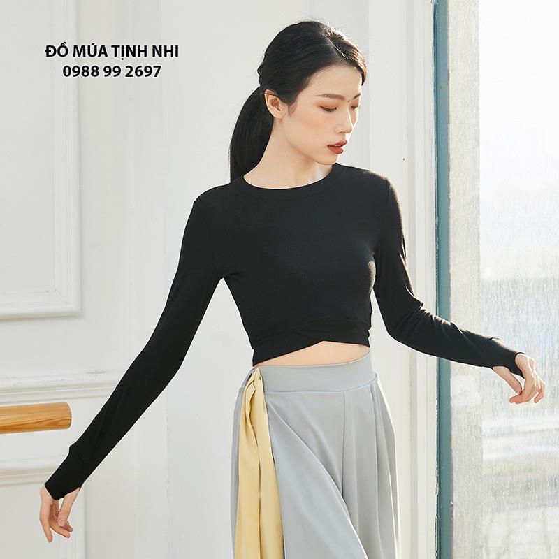 Áo Múa CropTop Dài Tay Xỏ Ngón A205 - Đồ Múa Tịnh Nhi