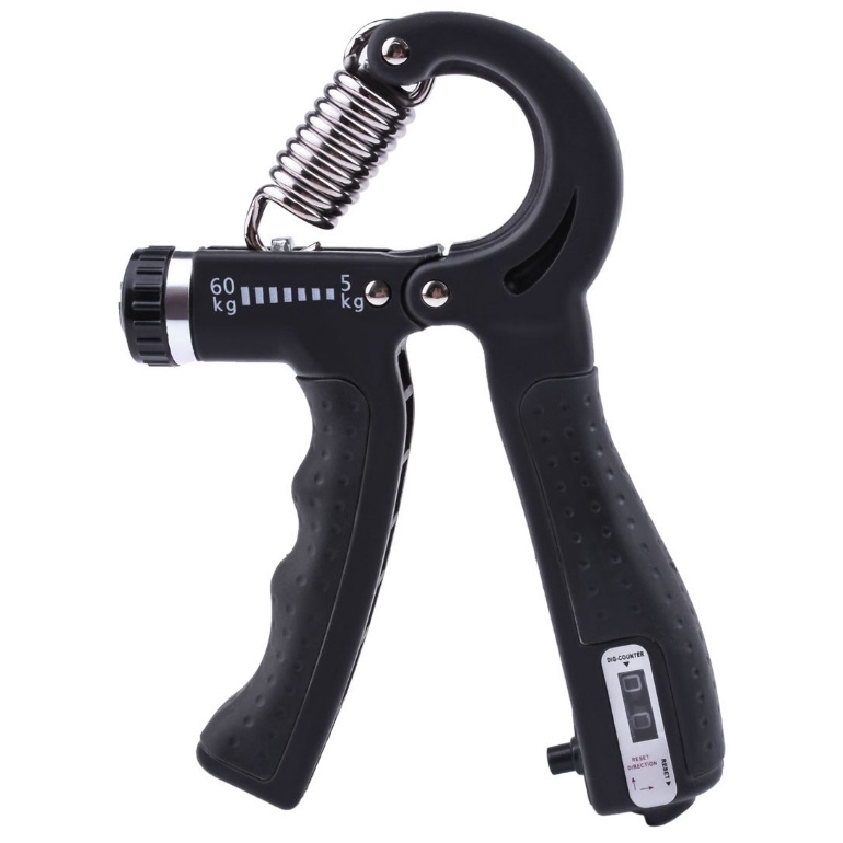 Kìm Bóp Tập Cơ Tay, Dụng Cụ Tập Cơ Tay Kìm R Có Bộ Đếm Số Bản Nâng Cấp 5-60KG