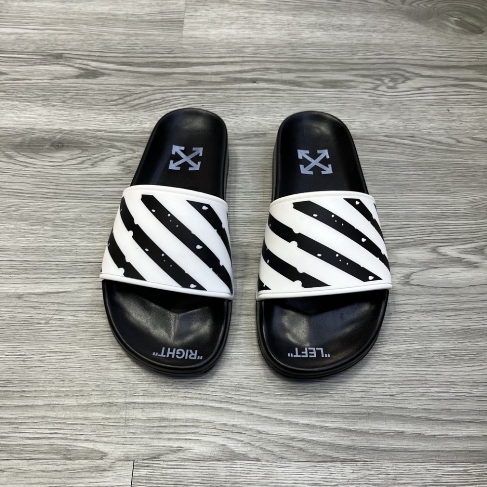 Dép nam OFF-WHITE sọc chéo cao cấp 3 màu, đế pu cao cấp