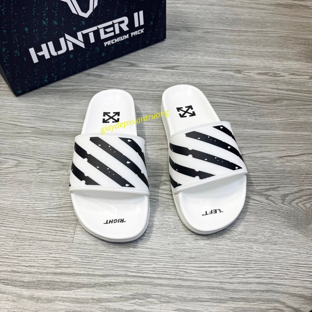 Dép nam OFF-WHITE sọc chéo cao cấp 3 màu, đế pu cao cấp