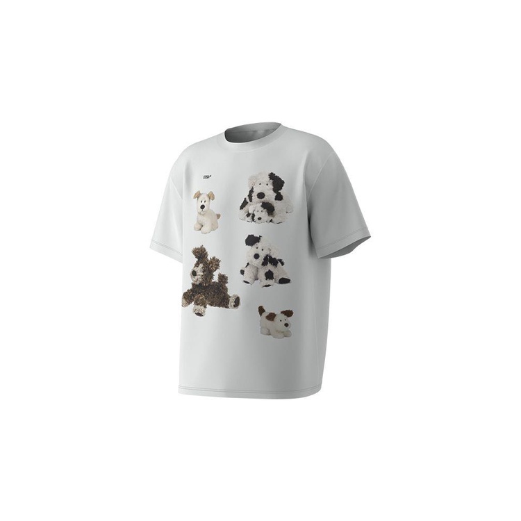 Áo Thun Tay Ngắn Cổ Tròn In Họa Tiết Chó Nhồi Bông Dễ Thương Thời Trang Mùa Hè Cho Nam Và Nữ