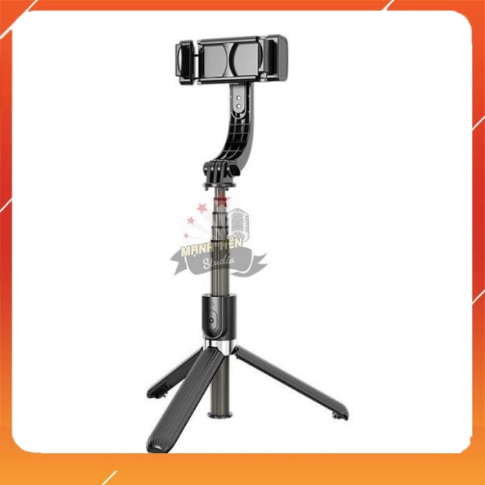 Gậy chống Rung Gimbal Stabilizer L08, có ba chân đỡ, khuyến mãi nút nhấn bluetooth hàng thời thượng 
