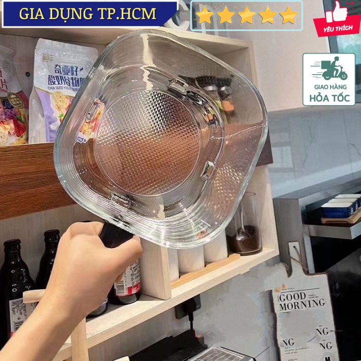 🆕 Nồi chiên không dầu thông minh nhìn xuyên thấu thức ăn 5L 360 độ Crispy JapanTech 1200W