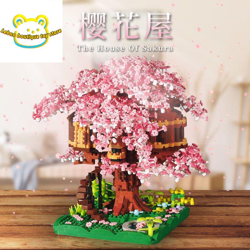 【Hàng có sẵn】Tương thích với LEGO Sakura Tree House Bé Trai và Bé Gái Series Độ Khó Cao Lắp Ráp Các Khối Xây Dựng Đồ Chơ