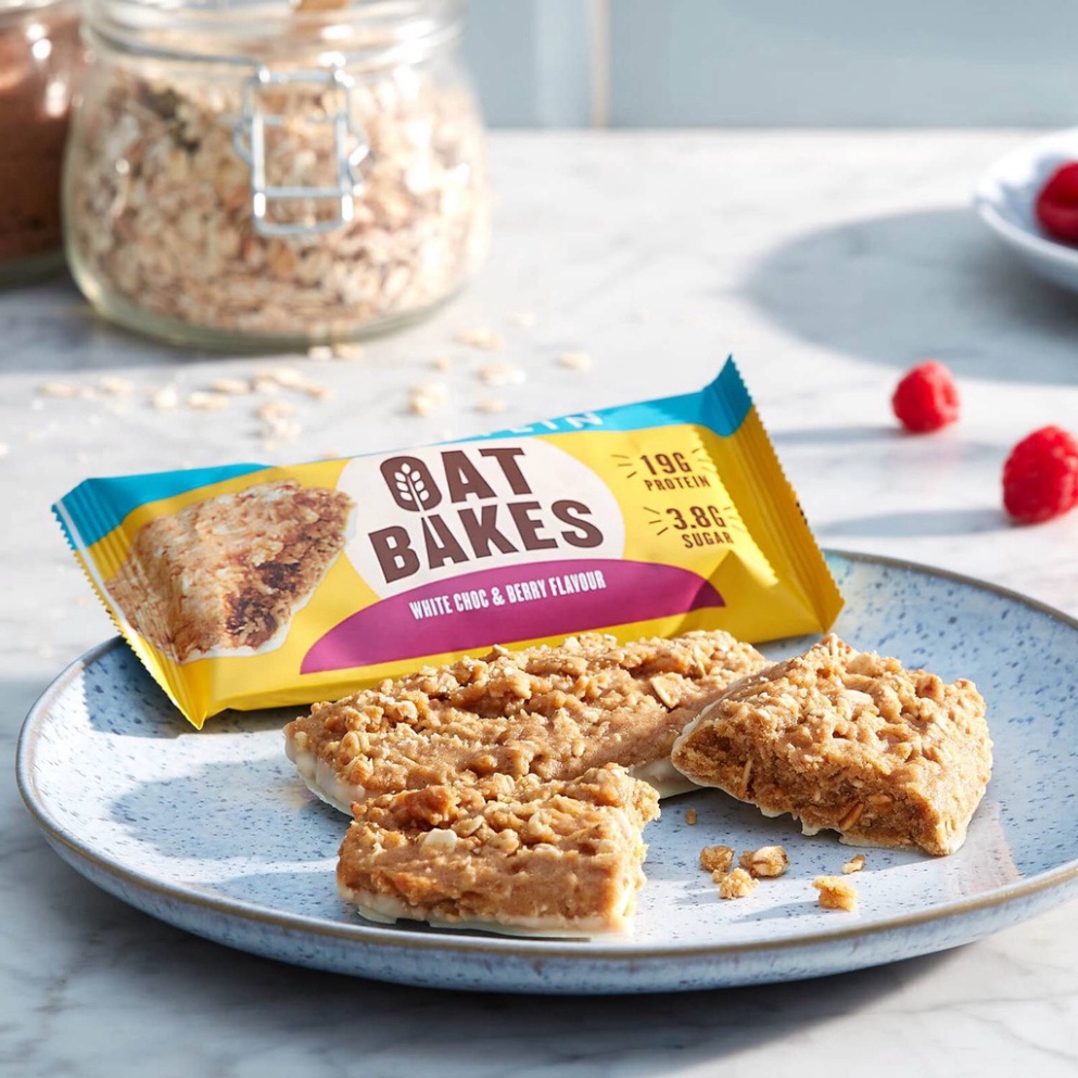 Myprotein Oat Bakes - Bánh yến mạch protein giúp cung cấp năng lượng và kiểm soát calo.