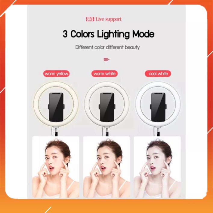 Đèn live stream quay video tiktok - bigo - trang điểm 33CM - chuyển 3 màu hàng loại 1 bán sản phẩm